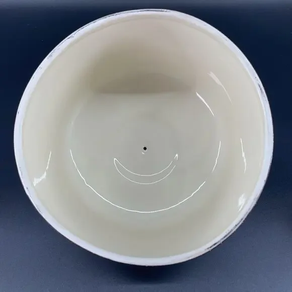 Vintage 8” Ceramic Dome Cake Cheese Plate Cover Country Farm Fence Willow Star - Picture 5 of 6